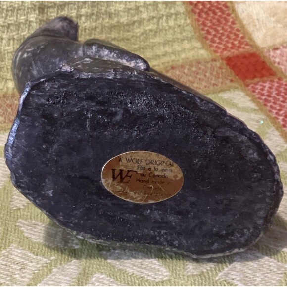 Wolf Original Handmade Soapstone 2 Seal & Otter Sculptures Figurine Made Canada - Picture 6 of 16